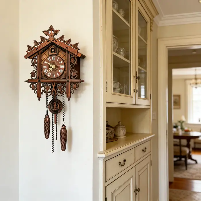 Horloge murale vintage en bois