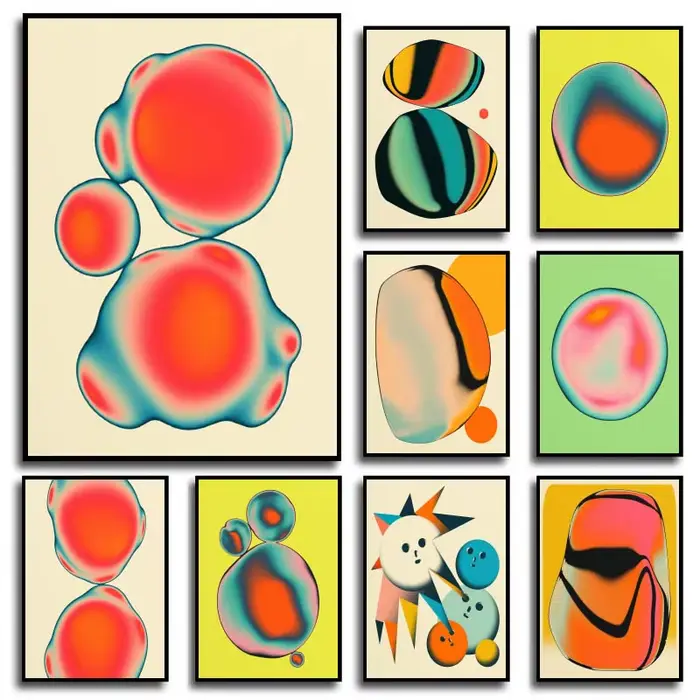 Formes géométriques psychédéliques abstraites modernes