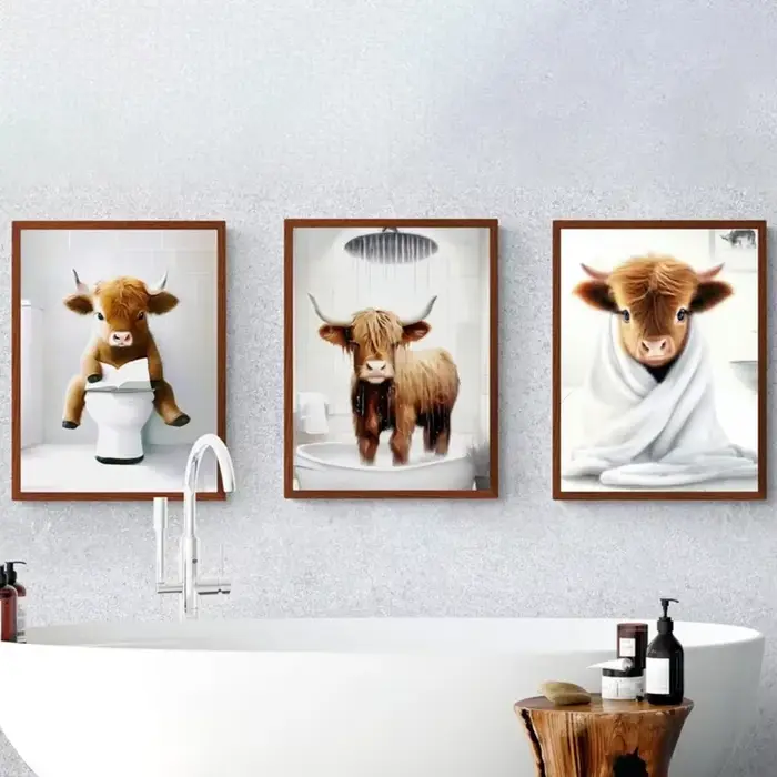 Affiche de vache d'animal de ferme peculiar