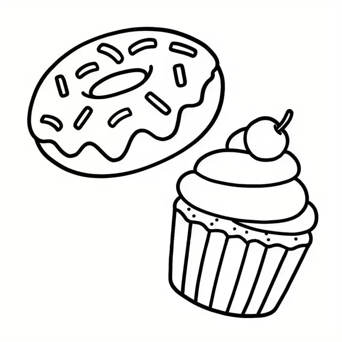 Livre de coloriage sur les aliments
