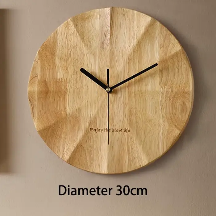 Horloges murales nordiques horloge murale en bois silencieuse horloge classique moderne décoration p