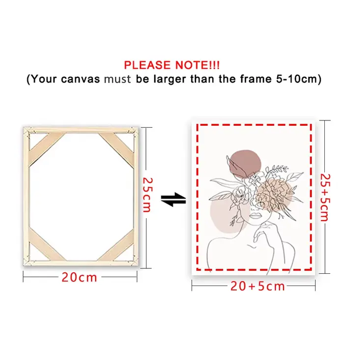 Cadre de toile en bois pour bricolage, civière 40x60 30x40 50x70 100x50cm, Kit de barres d'art mural