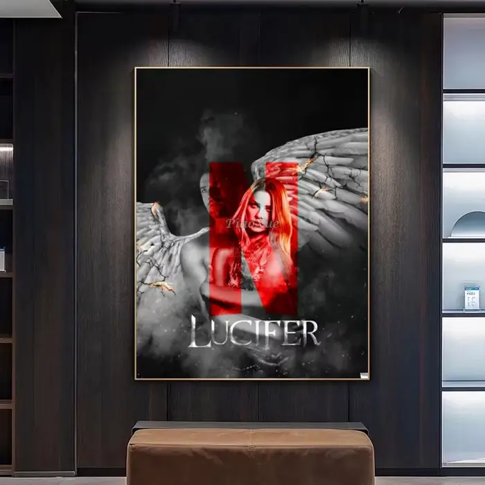 Lucifer série TV classique 5D bricolage diamant peinture affiche Stickers muraux salon décor photo