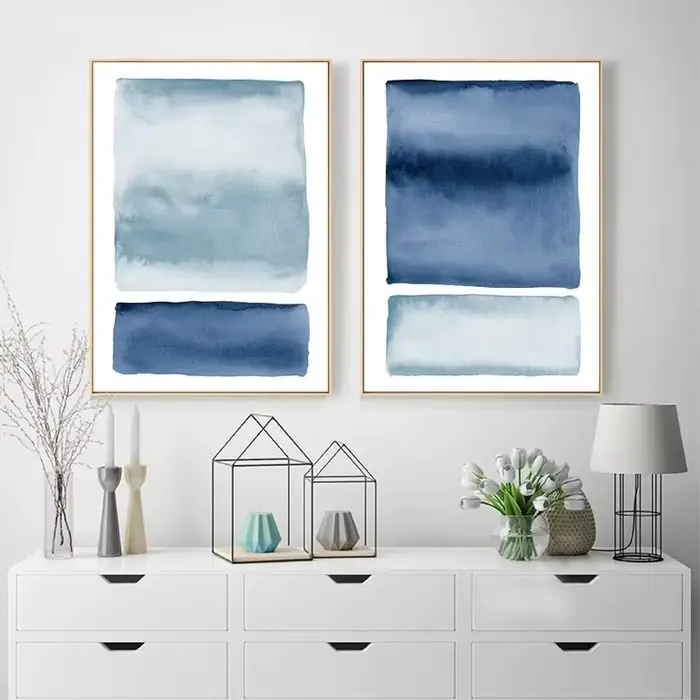 Impressions d'aquarelle bleu marine
