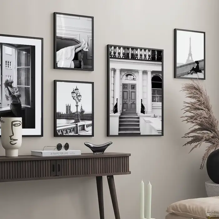 Paris Tower Girl Old importer Coffee Landscape Wall Art
