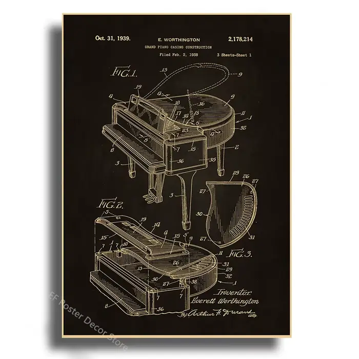 JEViolin Drum Piano Poster