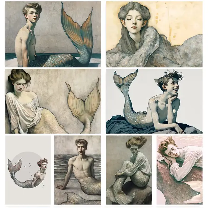 Merman – affiche de sirène masculine