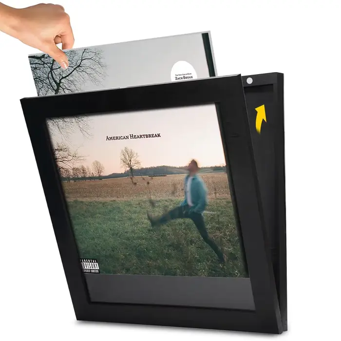 Cadre mural pour disques vinyles