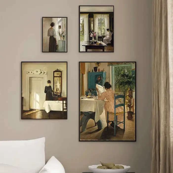 Peinture à l'huile Antique sur toile pour femme