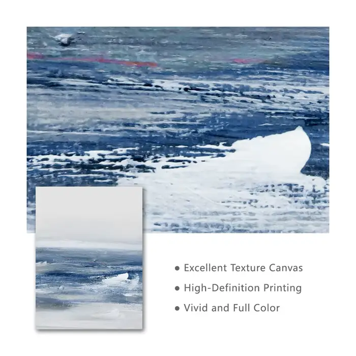 Affiche en toile de mer bleue couleur eau abstraite