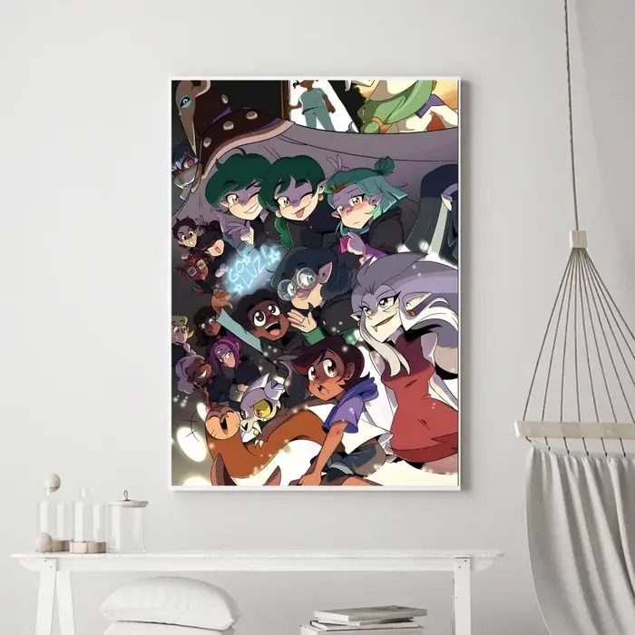 Affiche de Dessin Animé The O-Theatre l House, Affiche Vintage Imprimée, Peinture sur Toile pour la 
