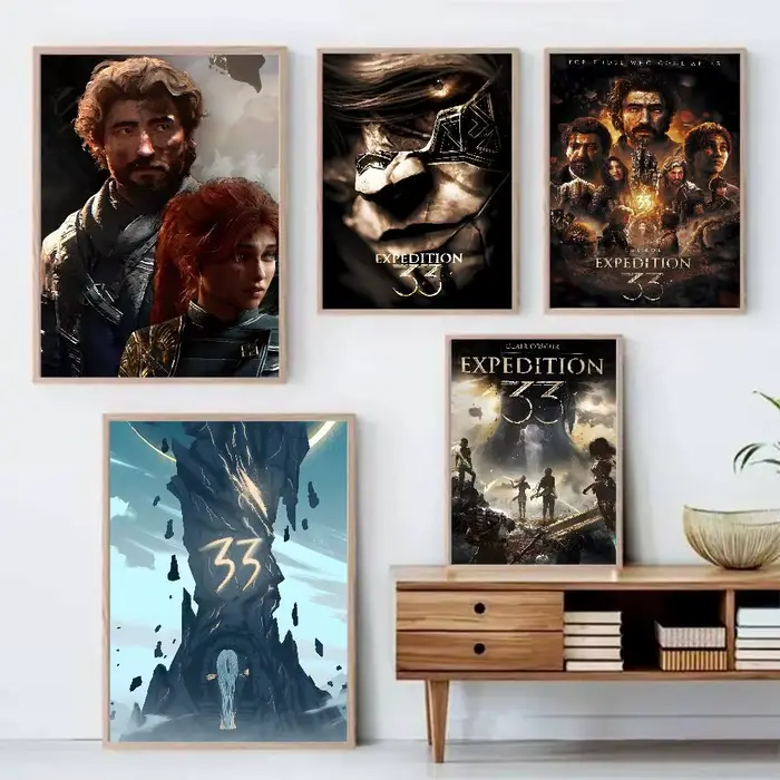 Clair Obscur expédition 33 affiche Art peinture
