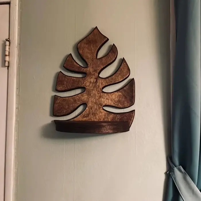 Décoration murale en bois, cadre créatif et moderne, plante murale suspendue, support de rangement rétro, clé