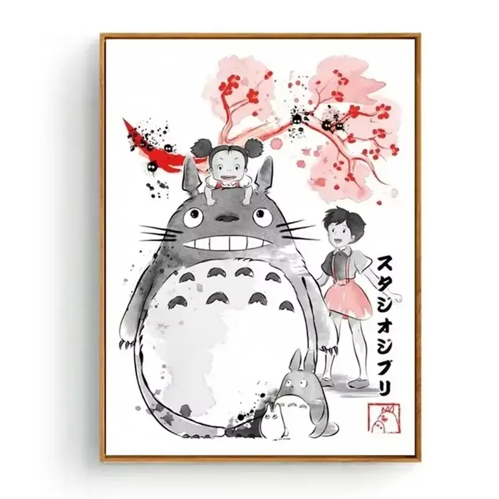 Affiche de film de dessin animé Totoro Hayao Miyazaki