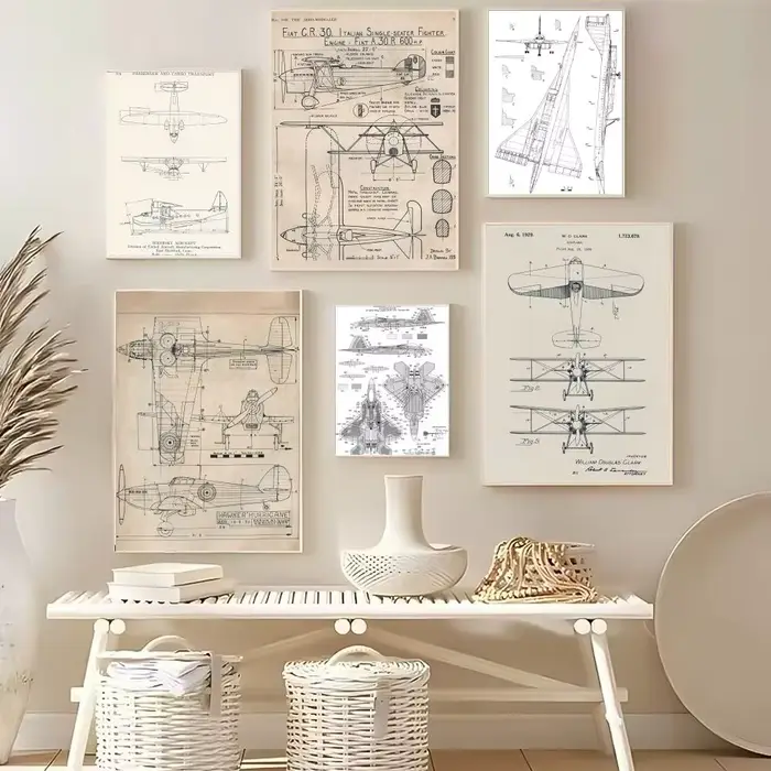 Affiche sur la structure d'un avion Boeing