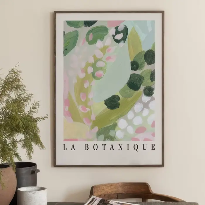 Van Gogh Botanica Verde ligne abstraite fleur Art géométrique printemps toile décorative impression peinture murale Art