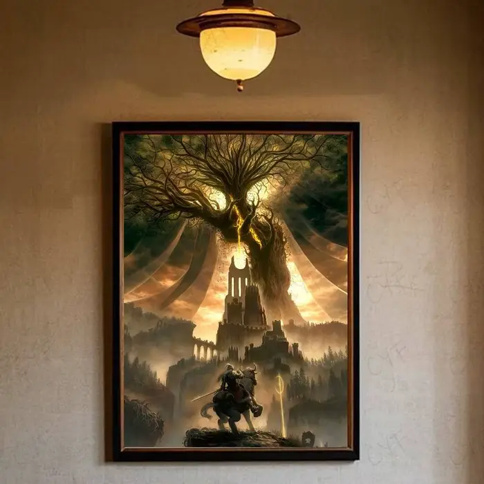 Affiche d'anneau de jeu e-oldens, peinture artistique murale pour décoration de chambre à coucher, t