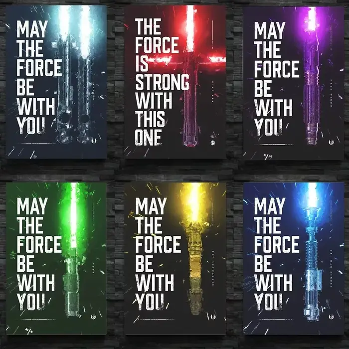 Affiche d'art de texte de film de Star VAN