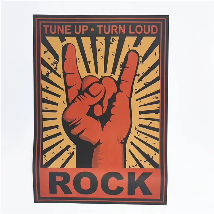 Affiche Vintage en Papier Kraft Rétro