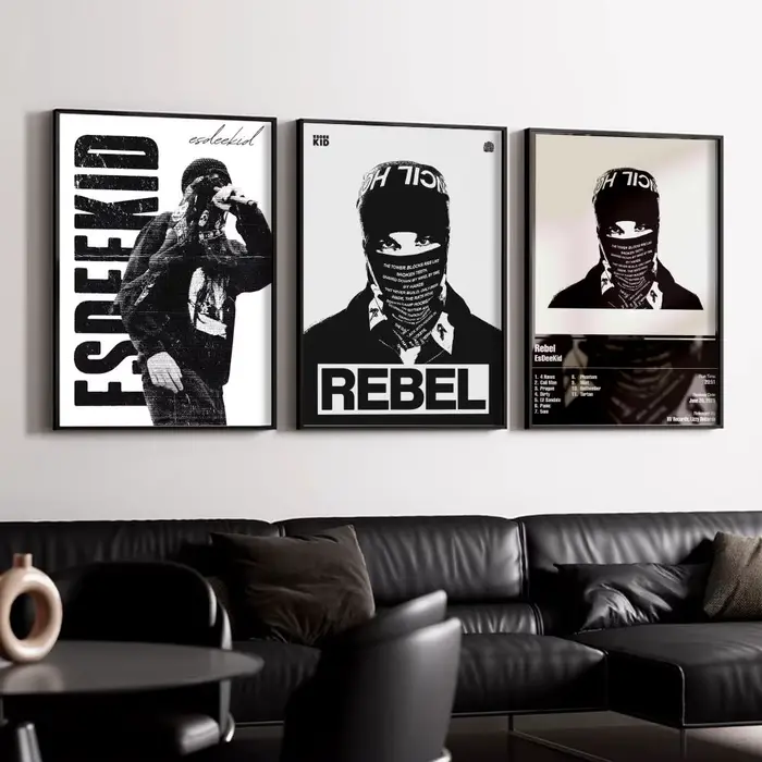 Affiche décorative murale de rappeur