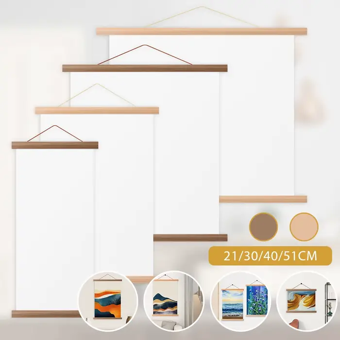 4 pièces cadre magnétique bricolage cadres d'affiche en bois