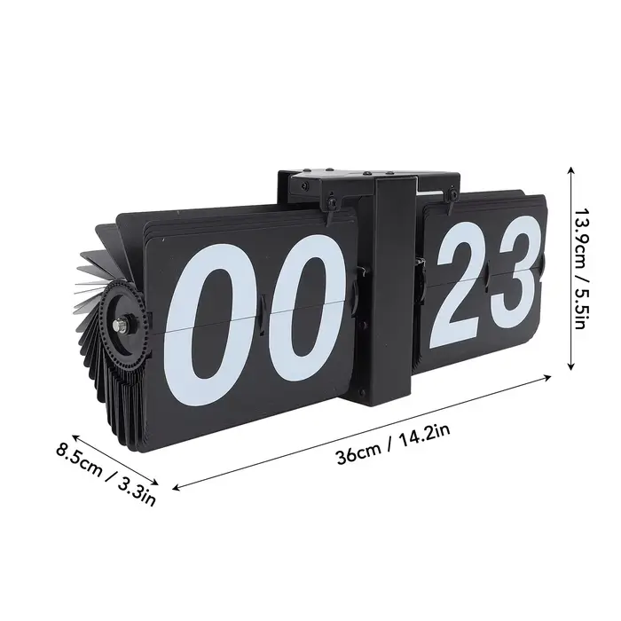 Horloge numérique rétro rabattable 24 heures, simple face, minimaliste, mécanique, automatique, pour