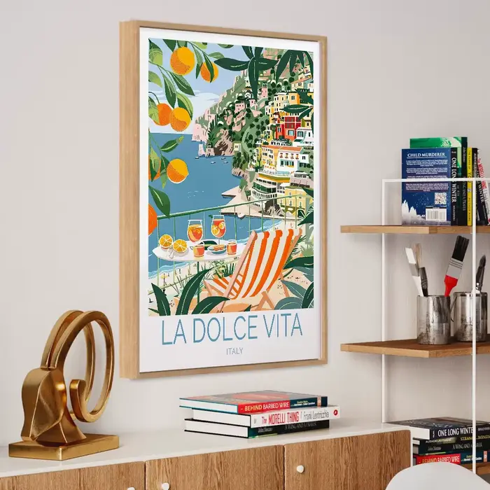 La Dolce Vita italie affiche côtière toile impression peinture mur Art chambre étude Studio salon décoration de la maison