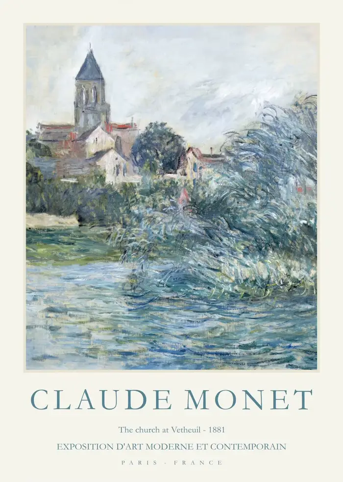 Affiches et imprimés d'exposition de paysage abstrait Vintage de Claude Monet, peinture sur toile, i