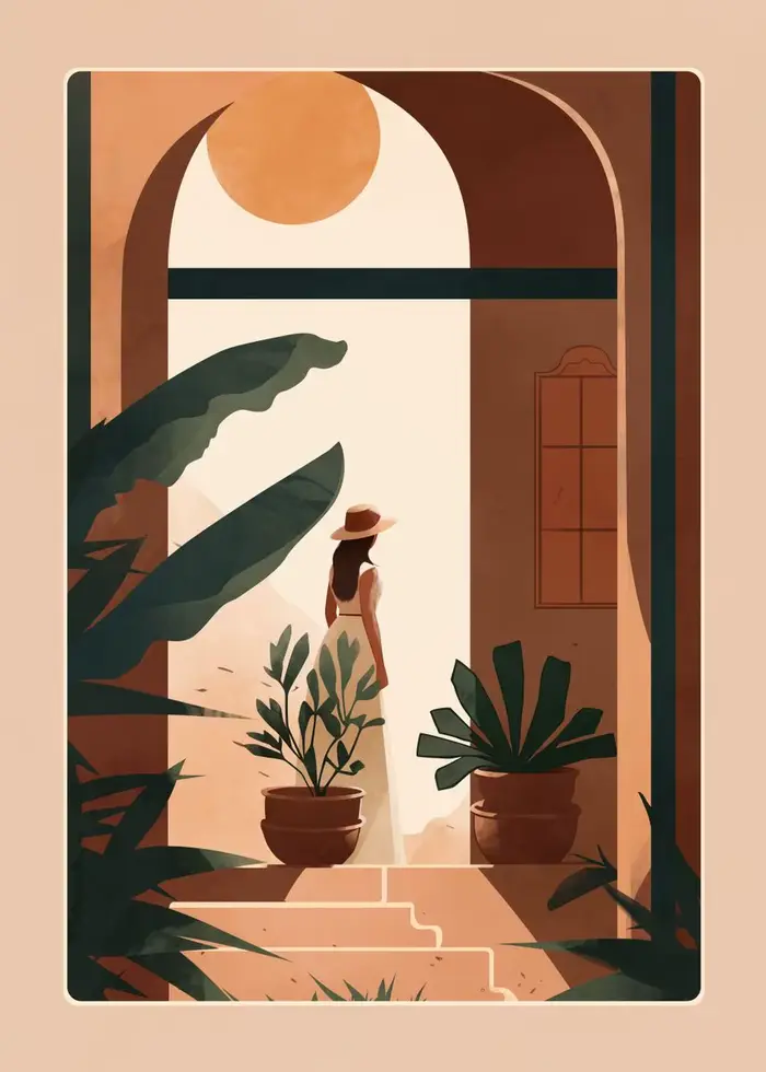 Toile de peinture en terre cuite style Boho, affiches et imprimés de Pots marocain, images d'art mur