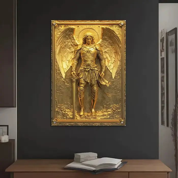 Arcange Michael or ange Statue mur Art toile affiches et impressions mur photo