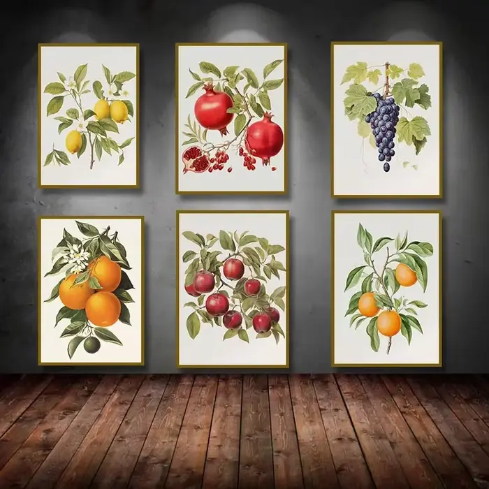 Affiche sur toile imprimée avec motifs d'orange