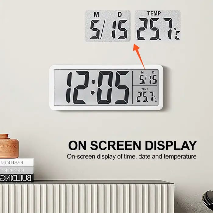 Horloge murale numérique électronique murale LCD
