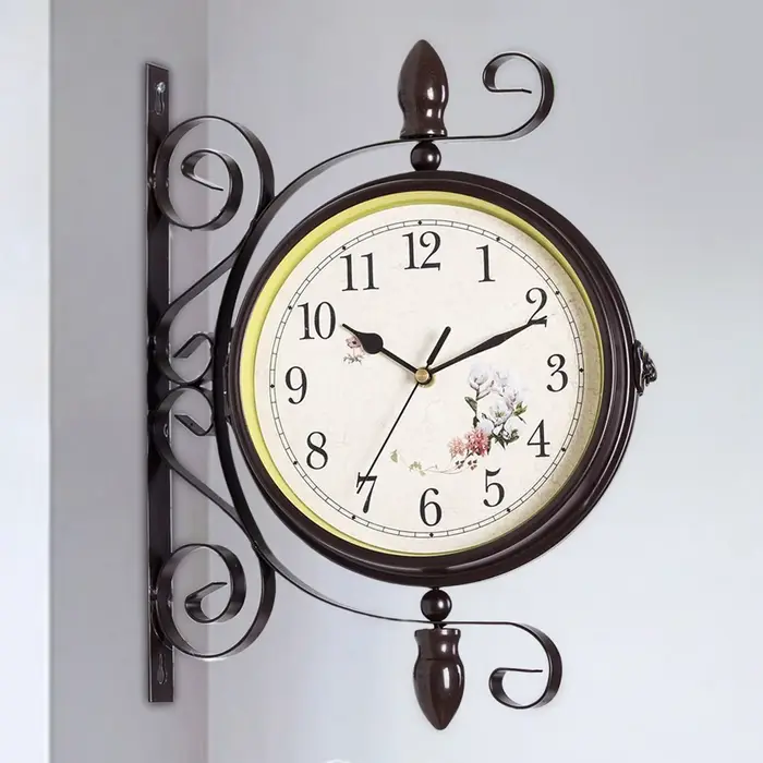 Horloge murale Double face de Style Antique