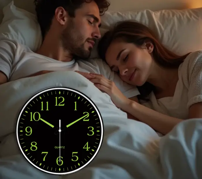 Horloge murale lumineuse sans trous