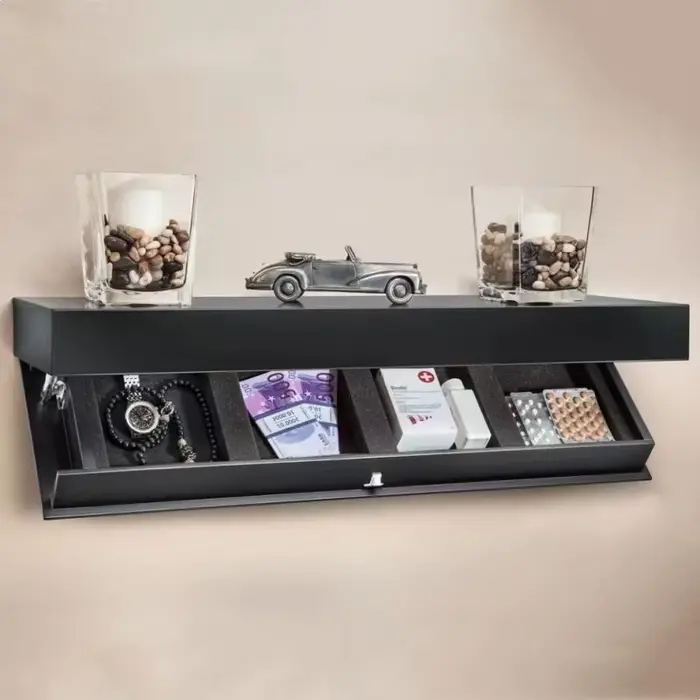 Étagère design de couleur unie avec compartiment Secret