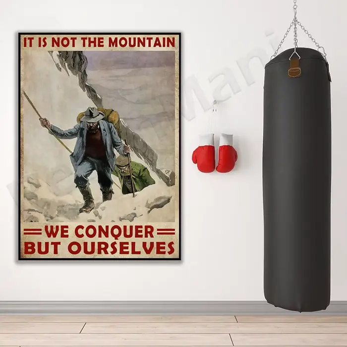 Affiche de camping d'alpinisme