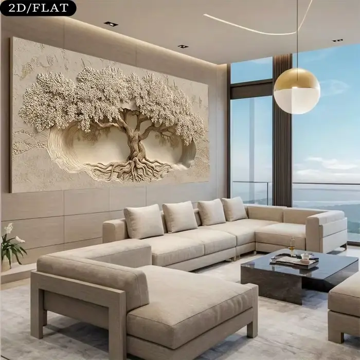 Toile d'art mural 2D sans cadre