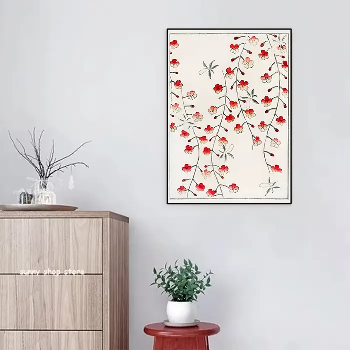 Affiches Vintage en fleurs de cerisier japonaises