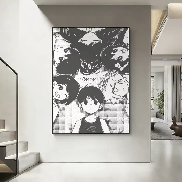 Affiche de jeu OMORI, art HD, imperméable, mur autocollant, décoration de la maison (salon, chambre,