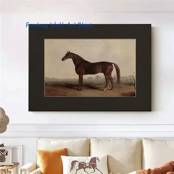 Peinture à l'huile de Style cheval Vintage