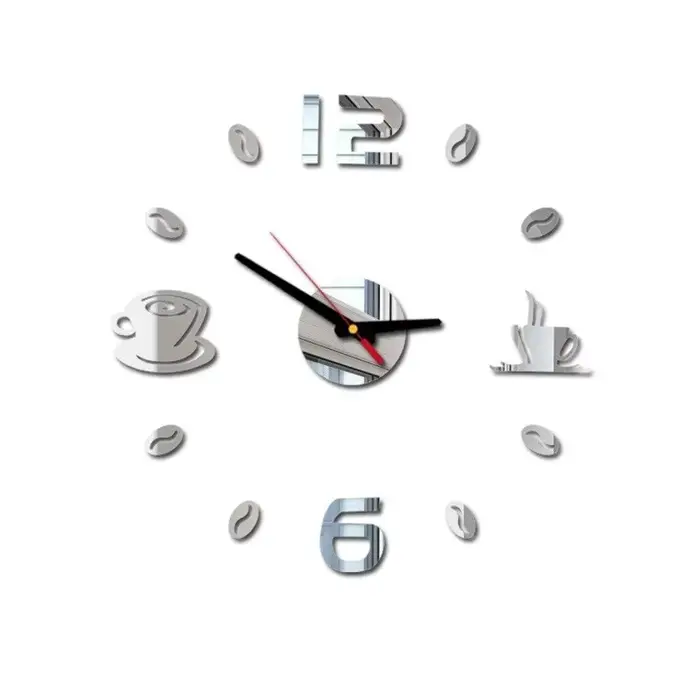 Horloge murale numérique autocollant Design moderne bricolage cuisine salon décor à la maison bricol