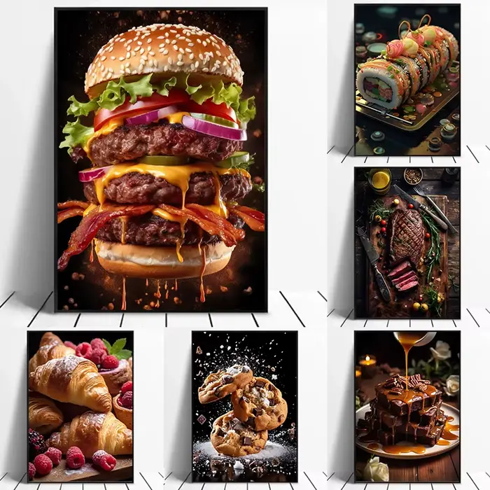 Affiche d'art alimentaire pour la décoration de restaurant