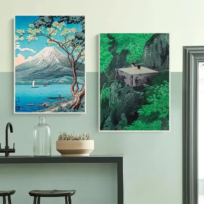Affiche traditionnelle japonaise rétro ukiyo-e