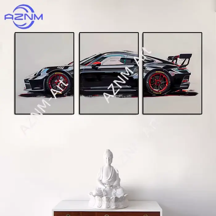 Lot de 3 affiches de supercars