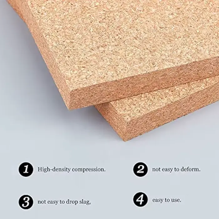 Carreaux de liège carrés pour décoration murale