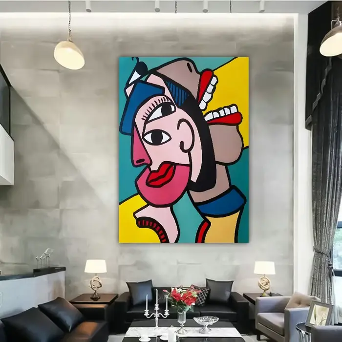 Dessin animé classique Picasso Vintage abstrait