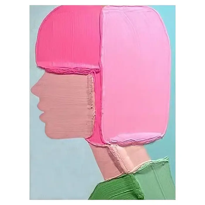 Peinture abstraite de femme imprimée moderne Wabi Sabi pour filles, toile d'art mural pour porche, d