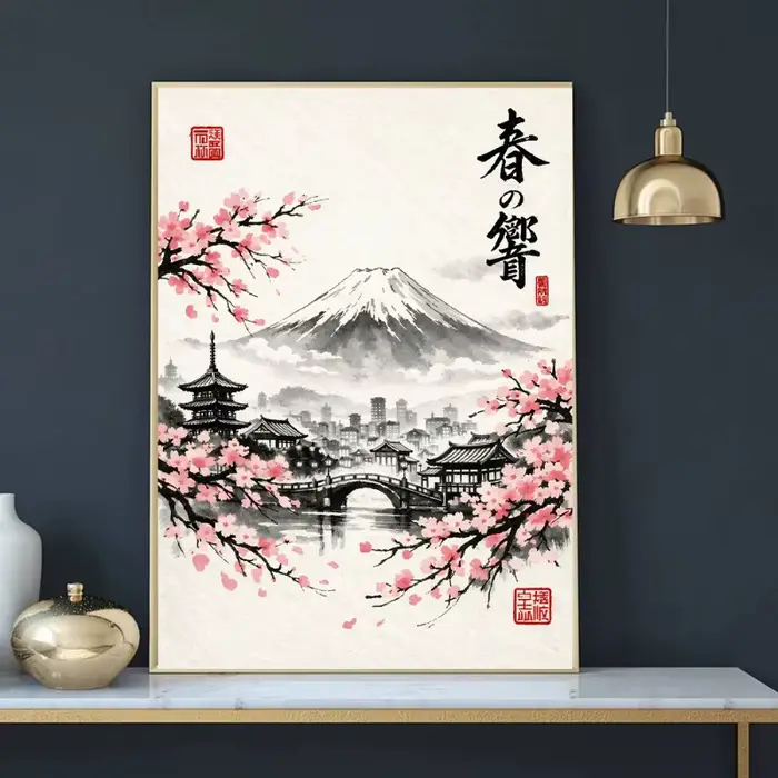 Peinture à l'encre japonaise