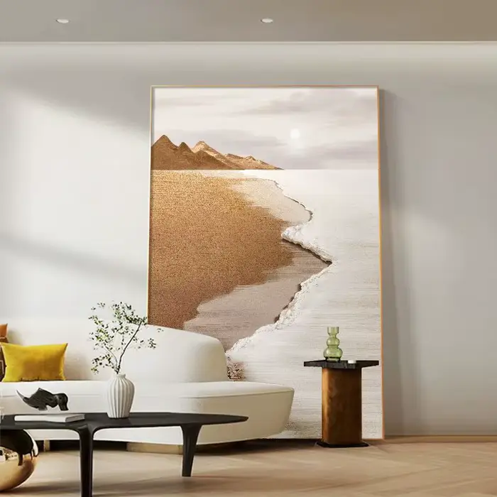 Peinture murale encadrée pour salon