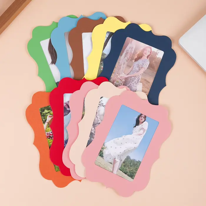 10 cadres photo colorés en carton de 6 pouces